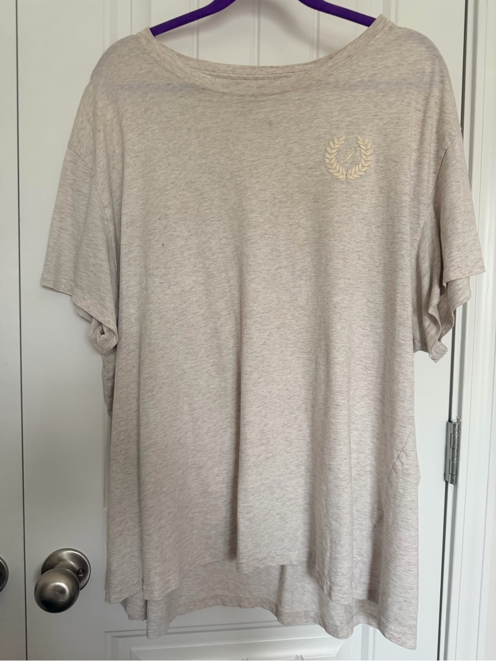 Victoria’s Secret PINK Graphic T-Shirt XXL Gray Pink Laurel Logo